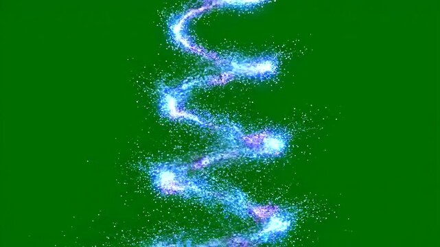 Glowing particles swirling upward