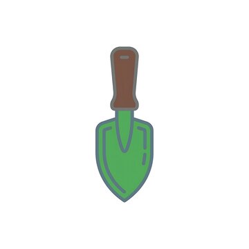 Garden Trowel Icon for Landscaping and Planting Illustration