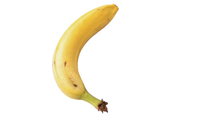 Single ripe sweet yellow banana fruit whole isolated on transparent background © James