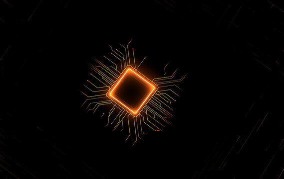 a state-of-the-art microchip of a quantum computer