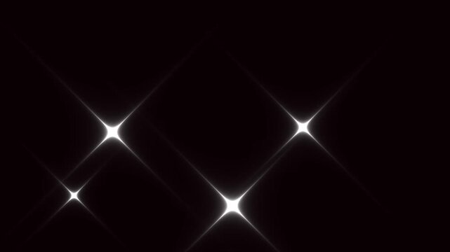 Twinkle stars at on  dark , twinkling starry night sky, Starry night, glowing shinning stars, blinking retro vector stars and dots, dark sky background black with glowing stars.4k video