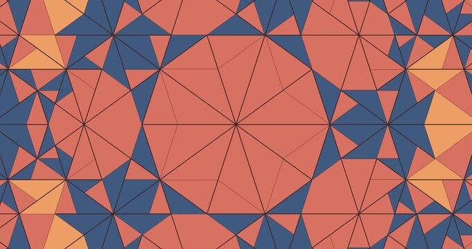 Aperiodic Penrose Tiling Retro Geometric Rhombus Tessellation Motion Background - 4k 60 fps infinite loop
