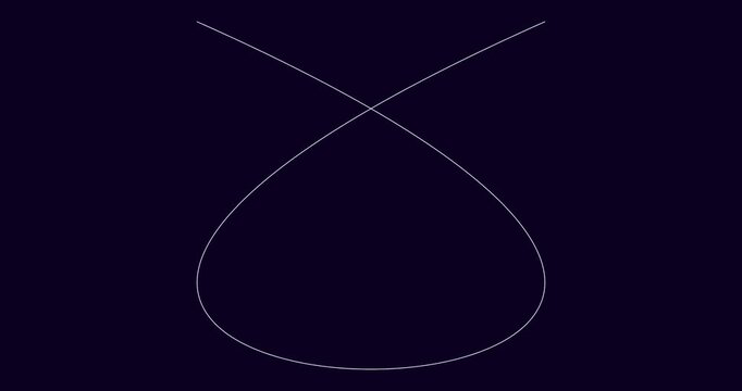 Parametric Lissajous Morphing Curve Quantum Waveform Motion Background - 4k 60 fps infinite loop