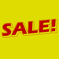 Bold SALE sign typography vector illustration © Muhammad