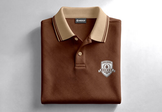Folded Polo Shirt Mockup