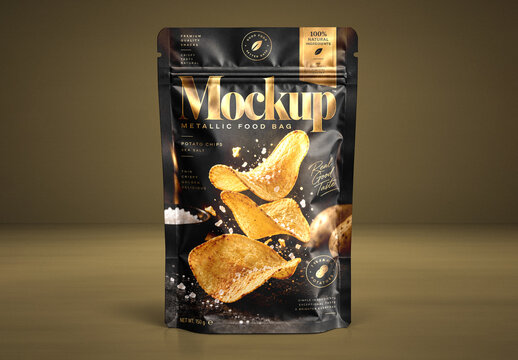 Flat Stand Up Pouch Mockup