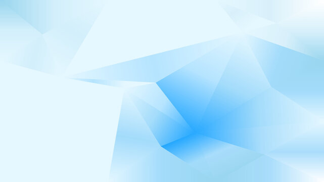 Abstract technology background featuring a light blue geometric triangle pattern with futuristic low-poly aesthetic, ideal for digital presentation, corporate banner, and modern wallpaper. 