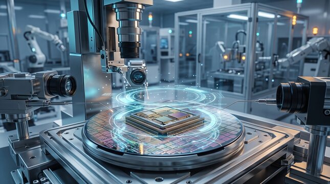 Automated microprocessor manufacturing process with robotic precision