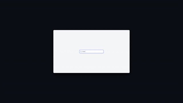 Clean web search bar mockup on a white box over a dark background for internet navigation concept