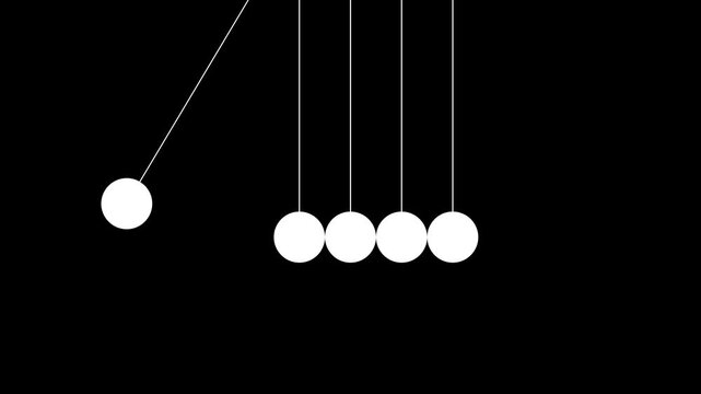 Newton Cradle Physics Pendulum Swing Motion Concept