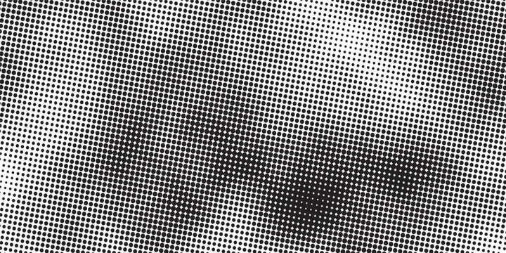 Abstract grayscale black and white halftone dotted background with pop art halftone gradient abstract background