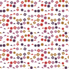 Seamless pattern of stylized floral motifs © eerta