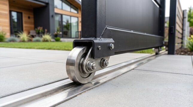 Modern sliding gate steel roller wheel on ground track
