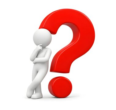 Pondering Figure with Large Red Question