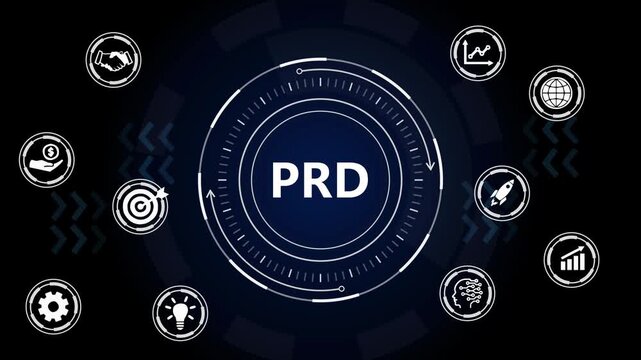 PRD Product Requirements Document Business Technology Animation.