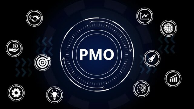 PMO Project Management Office Business Technology Animation