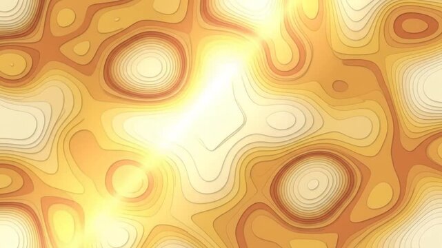Abstract Golden Orange Topographic Pattern