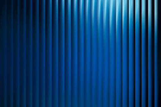 Vertical blue stripes with gradient lighting, abstract texture of parallel lines