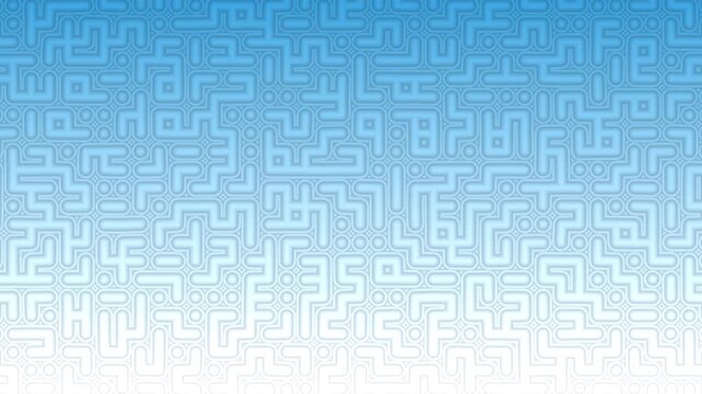 Cool Sky Gradient Background with Moving Rounded Maze Pattern