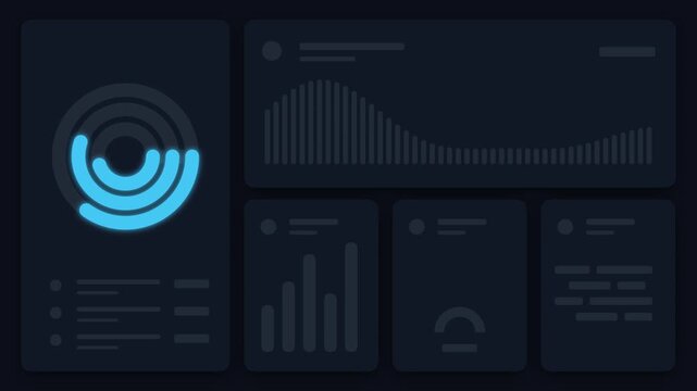 Data Dashboard Animation with Loading Skeleton and Progress Bars