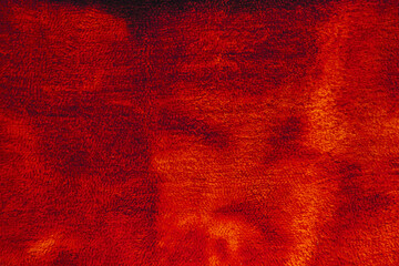 Warm Red and Orange Plush Fabric Textile Texture Background © Nacho
