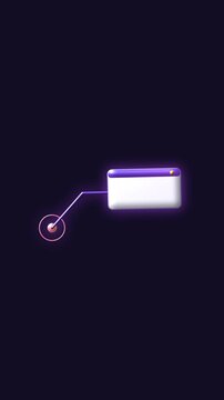 Callout with a pointer line vibrant gradient animation loop