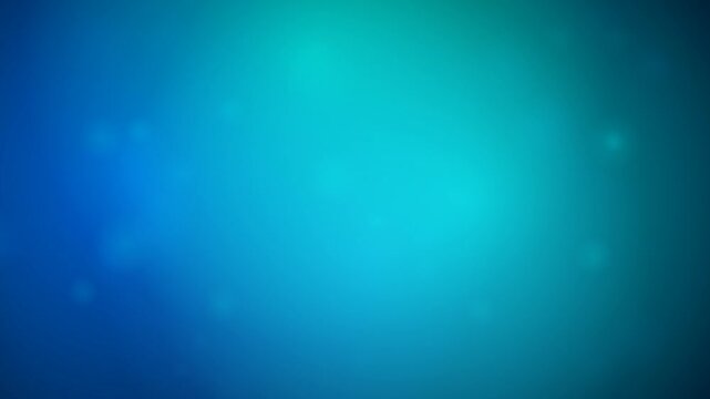 Abstract cyan and blue gradient background with subtle floating glowing bokeh light particles. This seamless motion graphic loop is ideal for corporate or tech videos.