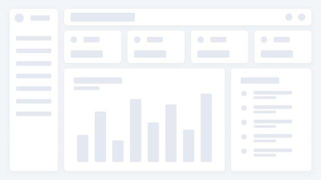 Abstract UI Loading Skeleton Animation for Website or App Interface