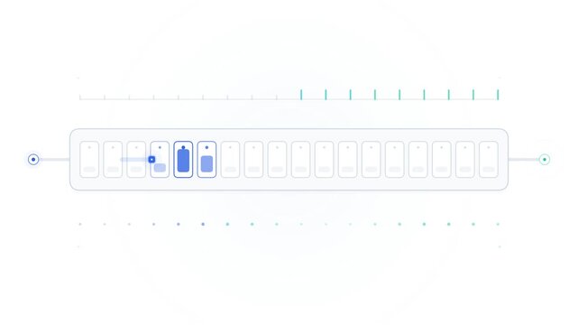 Minimalist battery charging status indicator icons on white background