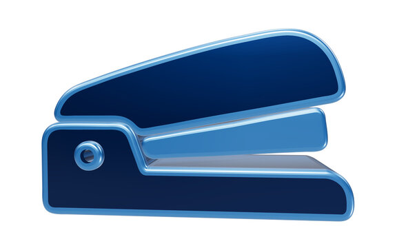 3D icon of professional office stapler isolated on transparent background