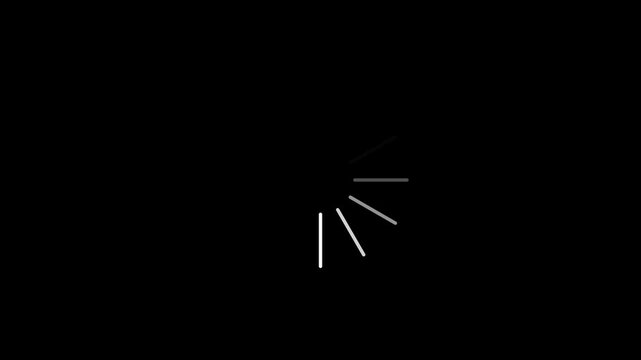 Animated circle loading gif video icon on black background. Motion graphic and animation background. 4K video and animation