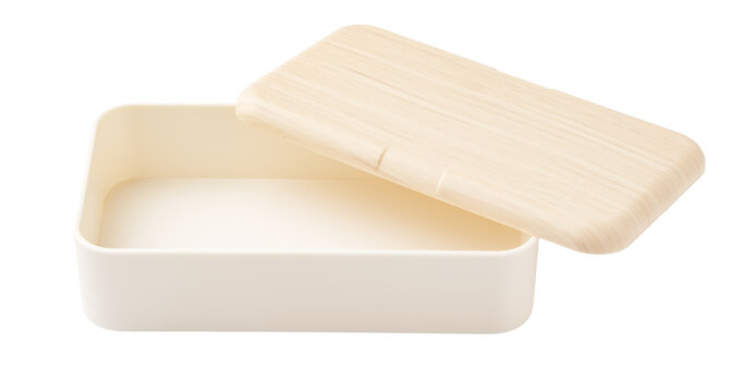 Storage container with a lid made from plastic