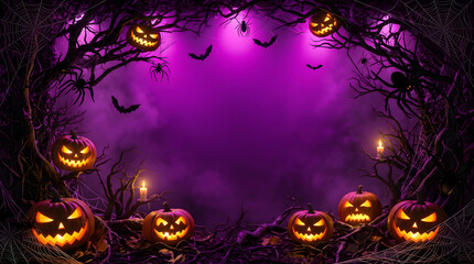 Fototapeta premium halloween background with pumpkin