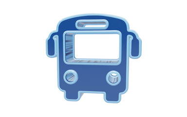 School bus 3d icon transport symbol isolated on transparent background for education theme © Rucia