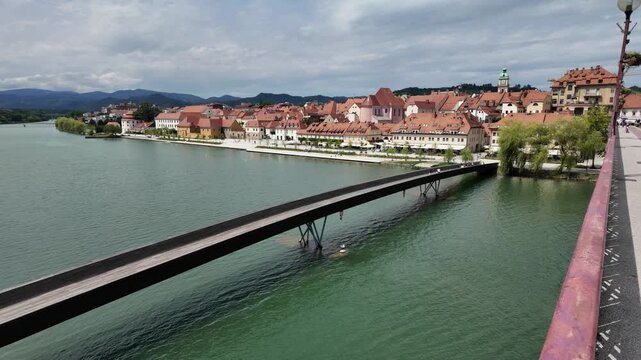 Scenic summer sight in Maribor, beautiful town in Lower Styria region. Slovenia, Europe.