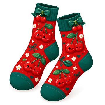 christmas sock isolated on white