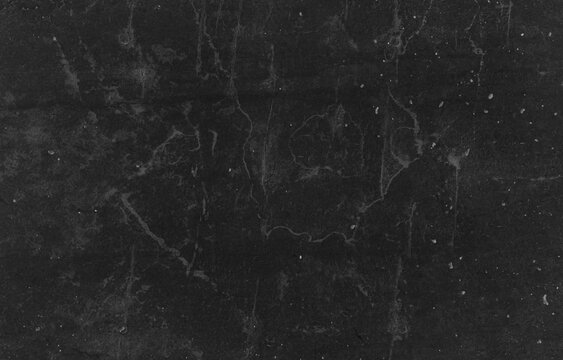 Retro Photographic Design - Dark Black Film Grain Texture Overlay, Dusty Grunge Background Texture With Heavy Scratches And Cracks