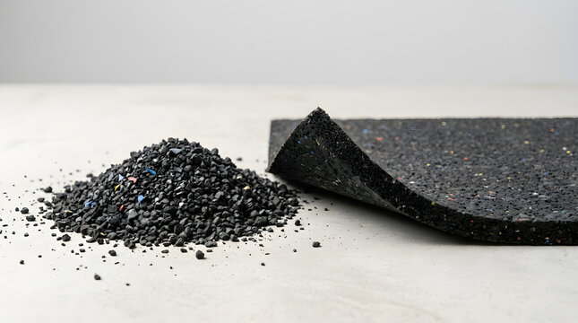 Conceptual still life illustrating material recovery, reuse and circular design for a resource-conscious economy. AI Generated.