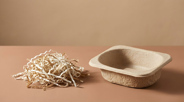 Conceptual still life illustrating material recovery, reuse and circular design for a resource-conscious economy. AI Generated.