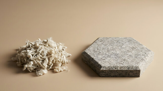 Conceptual still life illustrating material recovery, reuse and circular design for a resource-conscious economy. AI Generated.