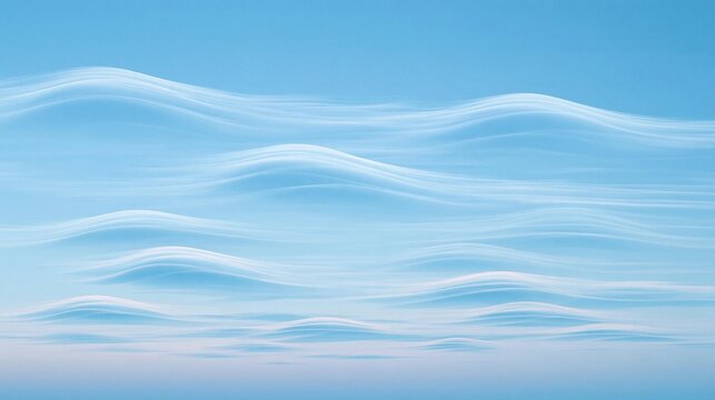 Digital illustration of a blue sky with wavy lines. the lines are arranged in a wave-like pattern, creating a sense of movement and depth. the sky is a bright, clear blue with no clouds in sight.