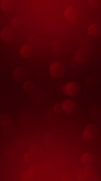 red christmas bokeh lights soft animation,valentines day holiday and new year vertical social media motion background
