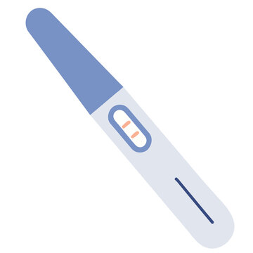 Positive pregnancy test kit strip two lines maternity healthcare vector illustration