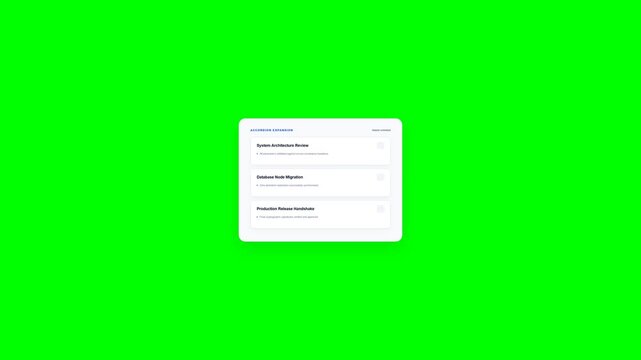 Interactive Accordion UI Element Expansion Animation