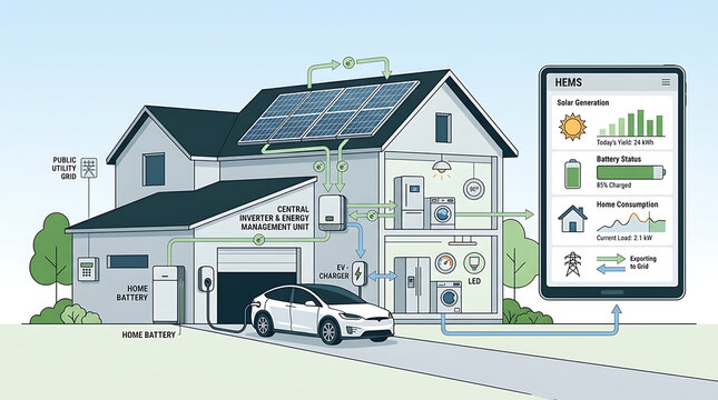 Vector Illustration of a Farmhouse with Cows, Traditional Rural House Architecture, Agricultural Property, Residential Building, and Countryside Real Estate Concept
