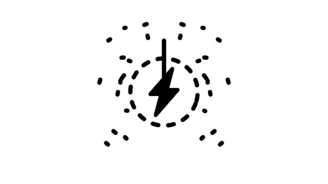 neurological health awareness animation, human brain with lightning bolt animated video, brain activity and neural function motion graphics