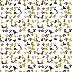 Fleur de lis and ornate corner pattern © nausakiraputri