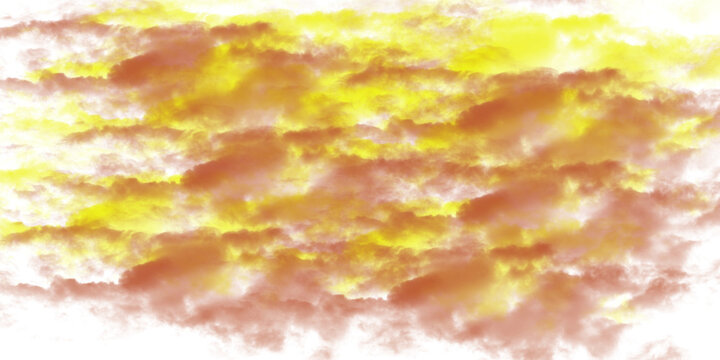 Clouds with a fiery orange and yellow texture for sunset or an explosion effect