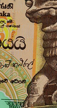International Banknotes and Intricate Currency Details. Detailed banknotes present diverse international money including currency with vivid colors traditional motifs and varied denominations.