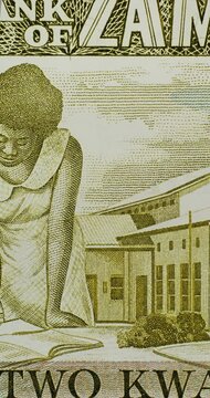 Close Up Sequence of Banknotes from African Countries. Macro views examine banknotes from various African countries highlighting vivid colors and fine engraved artwork. 